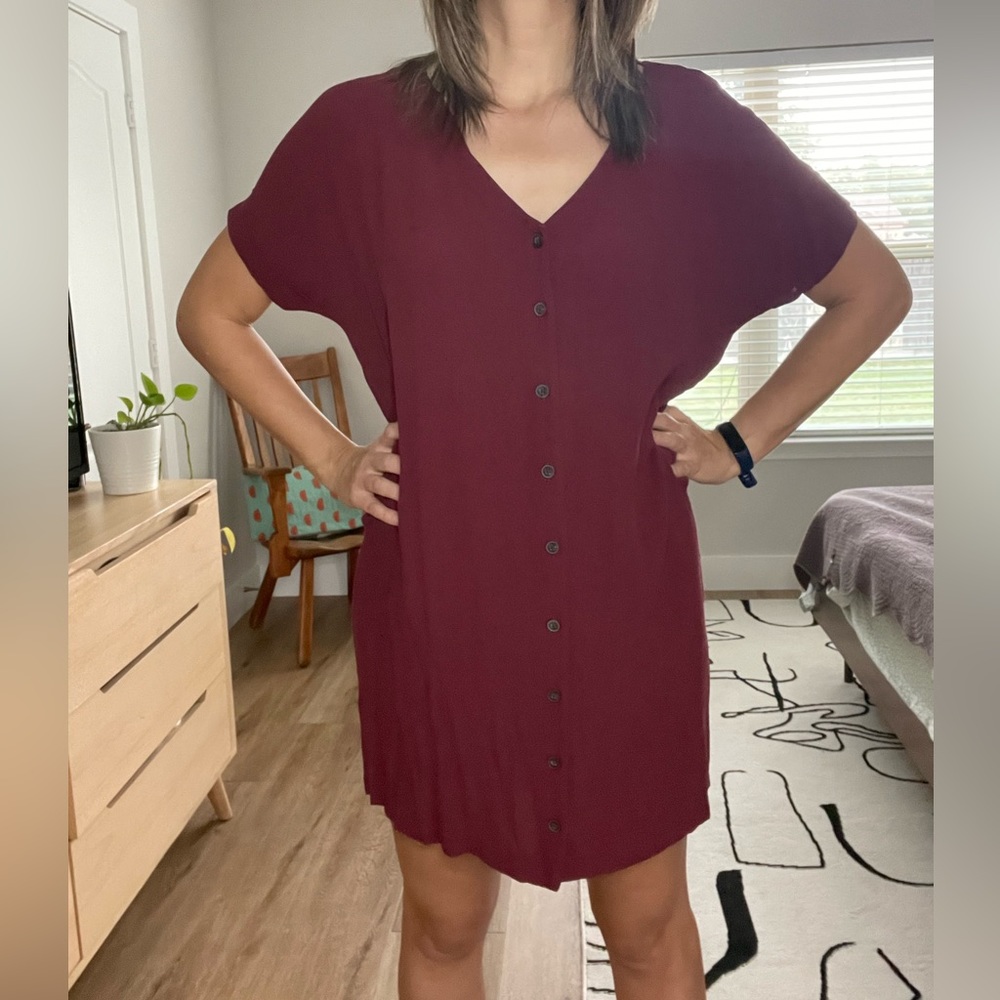 Madewell Maroon Shift Dress